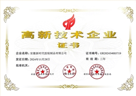 新时代高新技术企业证书