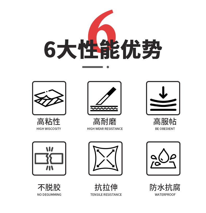 警示胶带6大性能优势